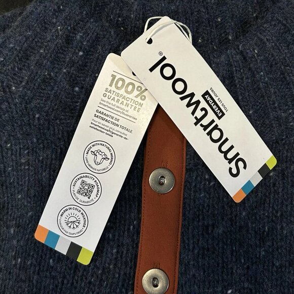 SmartWool Men's Heavy Henley Pull-over Sweater Size XXL Deep Navy Heather - Picture 9 of 12